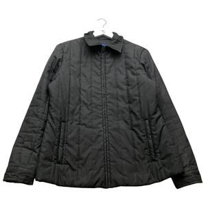 J.Crew Quilted Puffer Jacket Women's Medium Long Sleeve Full Zip Pocket Black